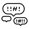 Stress chat icon outline vector. Bully violence