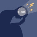 Stress concept. Depression and fear, emotional frustration. Mental disorder Royalty Free Stock Photo