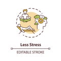 Less stress concept icon