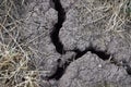 Stress crack in the Earth due to lack of Rain