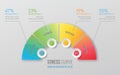 Stress curve illustration 3D concept showing stages of stress - vector eps10