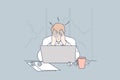 Stress, depression, frustration, overworking, business concept Royalty Free Stock Photo