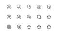 Stress, Depression and Mental Disorders Related Vector Icons