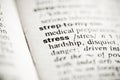 'Stress' - dictionary definition vignette Royalty Free Stock Photo