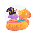 Stress eating vector concept metaphor Royalty Free Stock Photo