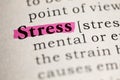 Definition of the word Stress Royalty Free Stock Photo