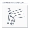 Stress fracture line icon