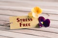 Stress free tag Royalty Free Stock Photo