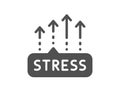 Stress grows icon. Anxiety depression chat sign. Vector