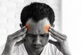 Stress. headaches. migraines, Office syndrome Royalty Free Stock Photo