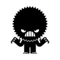 Stress icon. Hatred face monster concept. stressful situations. mental trauma Hater sign. Vector illustration