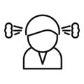 Stress late worker icon outline vector. Ready active for sleep