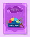 Stress level concept for template of banners, flyer, books, and magazine cover Royalty Free Stock Photo