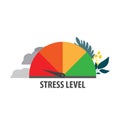 Stress level reduced. Dial emotion Royalty Free Stock Photo