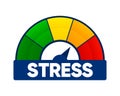 Stress level. Stress regulation, safe health. Risk for health. Vector Illustration.