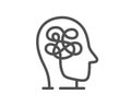 Stress line icon. Confused mind sign. Vector