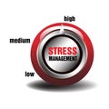 Stress management button Royalty Free Stock Photo