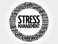 Stress Management circle word cloud Royalty Free Stock Photo