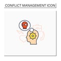 Stress management color icon