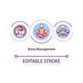 Stress management concept icon