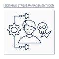 Stress management line icon