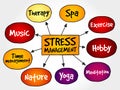 Stress Management mind map Royalty Free Stock Photo