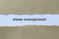Stress management on paper Royalty Free Stock Photo