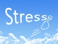 Stress message cloud shape Royalty Free Stock Photo