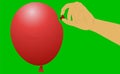 Stress, problem. Red balloon ready to explode. Poster. Copy space Royalty Free Stock Photo