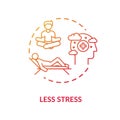 Less stress red concept icon