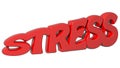 STRESS red 3D write - 3D rendering