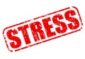 Stress red stamp text