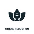 Stress Reduction icon symbol. Creative sign from mindfulness icons collection. Filled flat Stress Reduction icon for computer and
