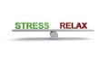 Stress relax balance on white Royalty Free Stock Photo