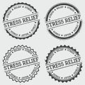 Stress relief insignia stamp isolated on white. Royalty Free Stock Photo