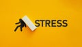 Stress relief and management concept is shown by erasing the word Stress Royalty Free Stock Photo