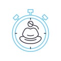 stress relief meditation line icon, outline symbol, vector illustration, concept sign Royalty Free Stock Photo