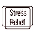 STRESS RELIEF sign on white background Royalty Free Stock Photo