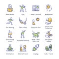 Stress Relievers Icons - Outline Series