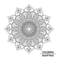 The Less Stress Simple Mandala Coloring Book Page for Adults