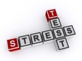 Stress test word block on white Royalty Free Stock Photo