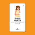 stress woman vector