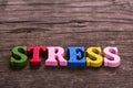 Stress word made of wooden letters Royalty Free Stock Photo