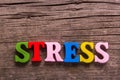 Stress word made of wooden letters Royalty Free Stock Photo