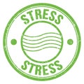 STRESS text written on green round postal stamp sign Royalty Free Stock Photo