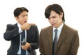 Stressed Asian businessmen Royalty Free Stock Photo