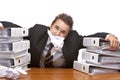 Stressed business man is frustrated in office Royalty Free Stock Photo