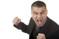 Stressed Businessman is angry Royalty Free Stock Photo