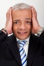 Stressed Businessman Man With Headache Royalty Free Stock Photo