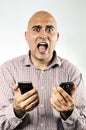 Stressed communication Royalty Free Stock Photo